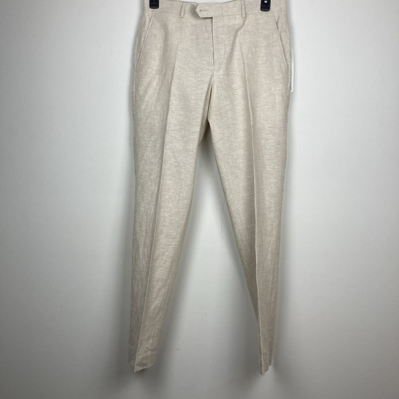 Bar III Men's Beige Slim-Fit Linen Suit Pants Size 32W 32L E121818 - Picture 10 of 13